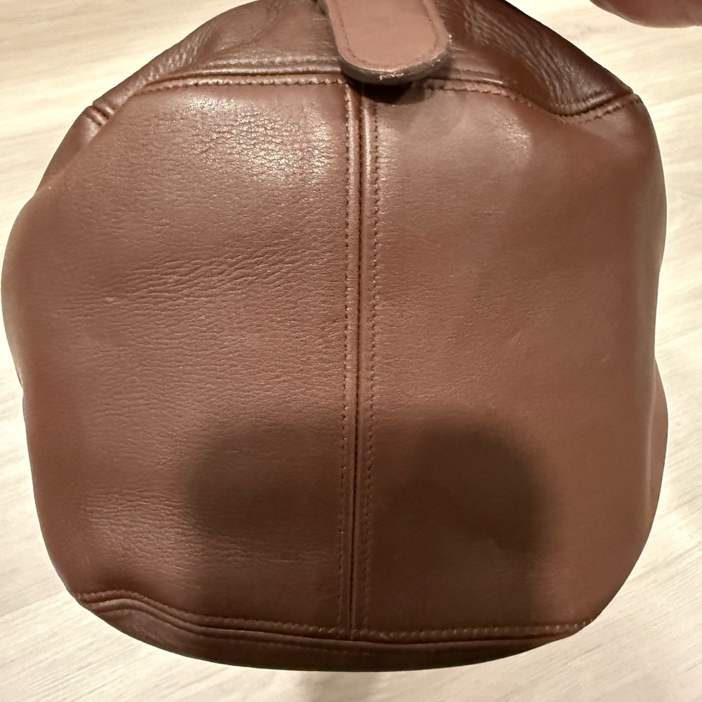 Coach vintage Brown Leather buckle Sling backpack - Picture 3 of 10